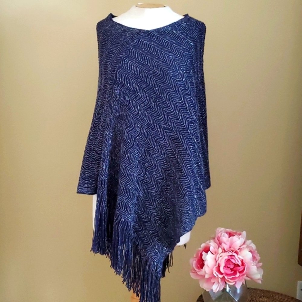 Kimberly C Fringe Poncho